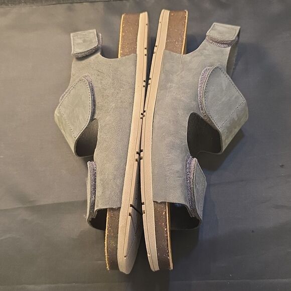 PLAKTON LEATHER VELCRO WOMENS ESPADIDRILLES WEDGE SANDAL - Picture 11 of 16